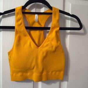 Zenana Outfitters Yellow Ribbed Bra